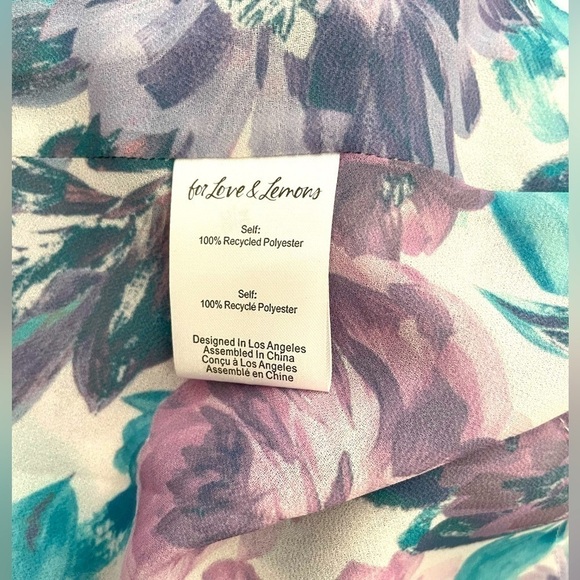 For Love & Lemons Shelly Mini Dress in Purple NWT - Picture 10 of 10